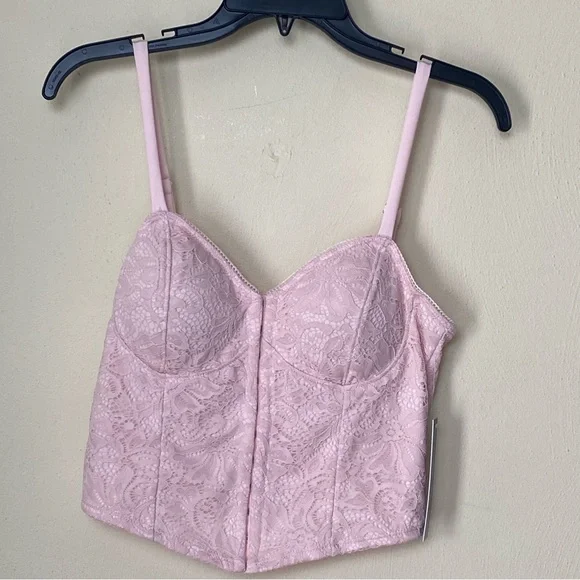 NWT Moa Moa Pink Floral Lace adjustable straps Bra. - Picture 7 of 10